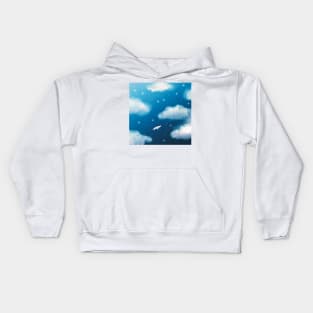 Beautiful Blue Night Sky Kids Hoodie